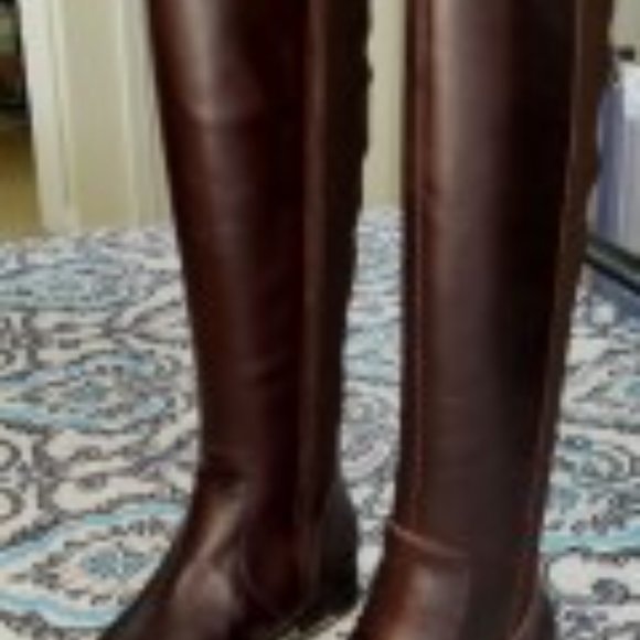 Nine West WNLEVI-WS Dark Brown Leather Boots - Picture 2 of 7